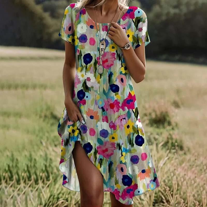 Floral Dress with Vibrant Colors