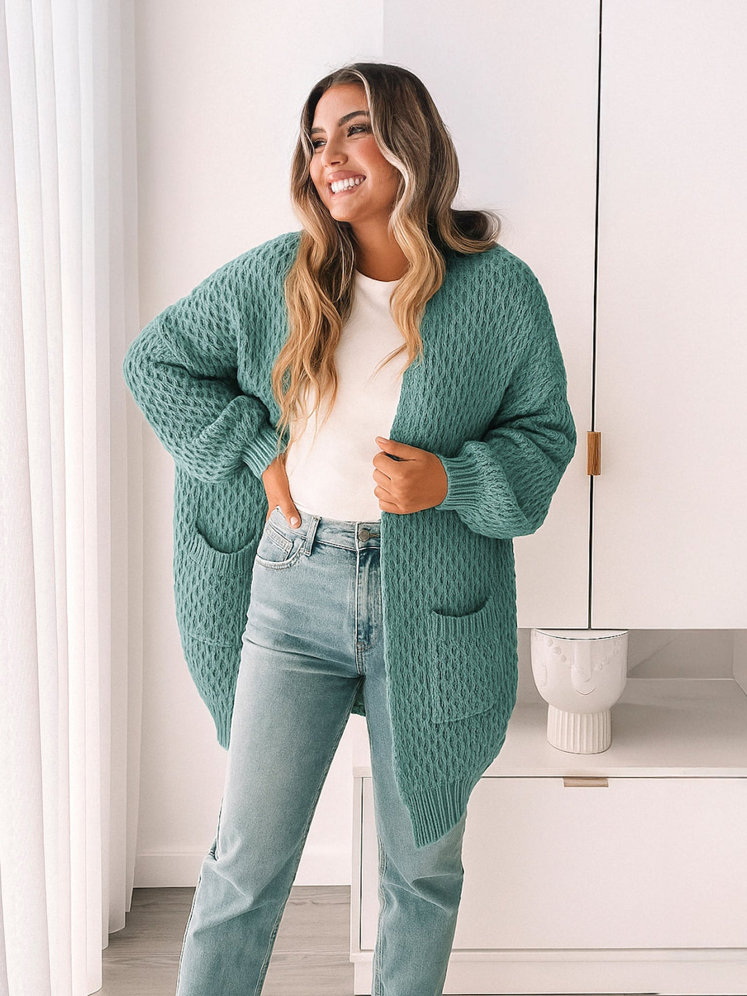 Ladrie Cardigan - Sea Green