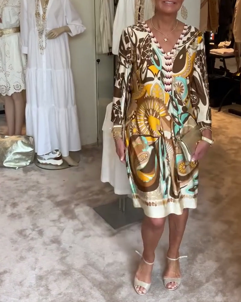 Vibrant Dress with Bright Pattern Design