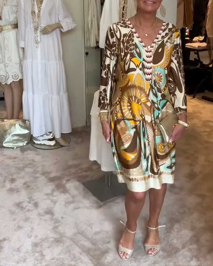 Vibrant Dress with Bright Pattern Design