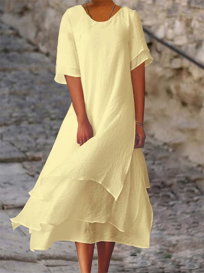 Elegant Multi-Layered Dress for Special Events