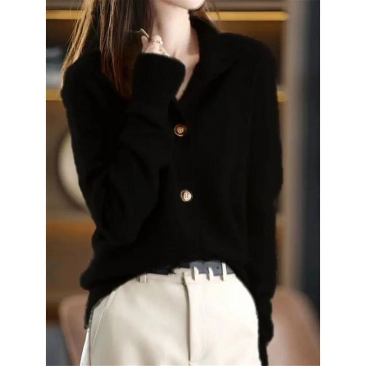 Women's button-up fuzzy cardigan