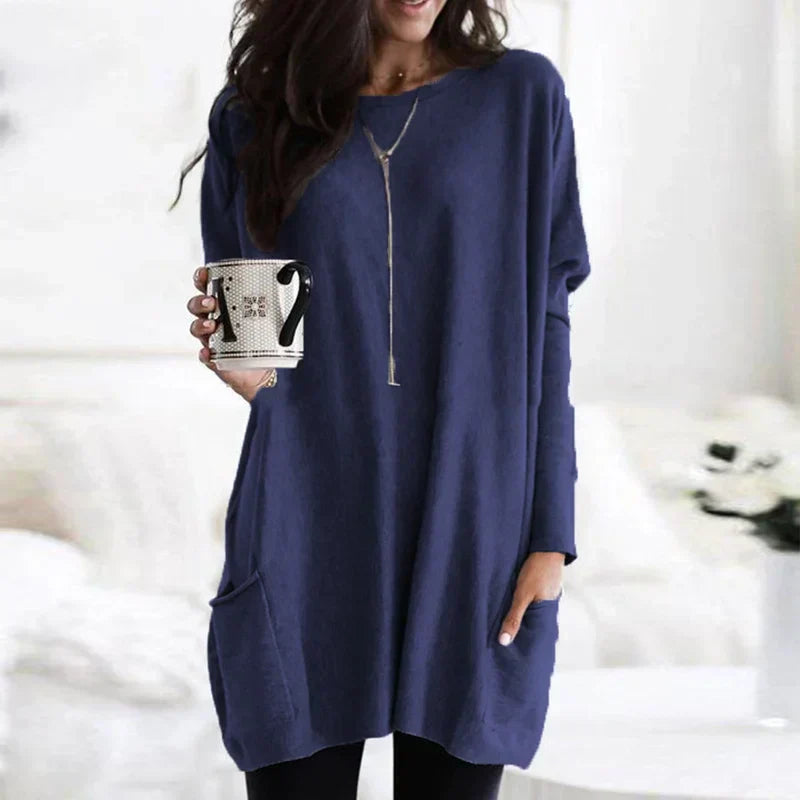 Women's oversized tunic sweater for relaxed comfort