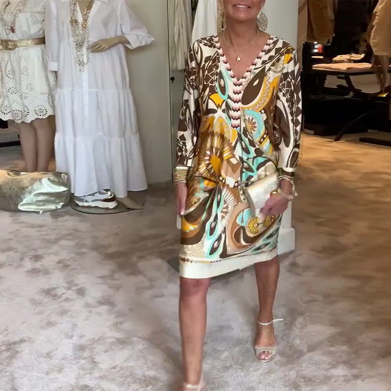 Vibrant Dress with Bright Pattern Design