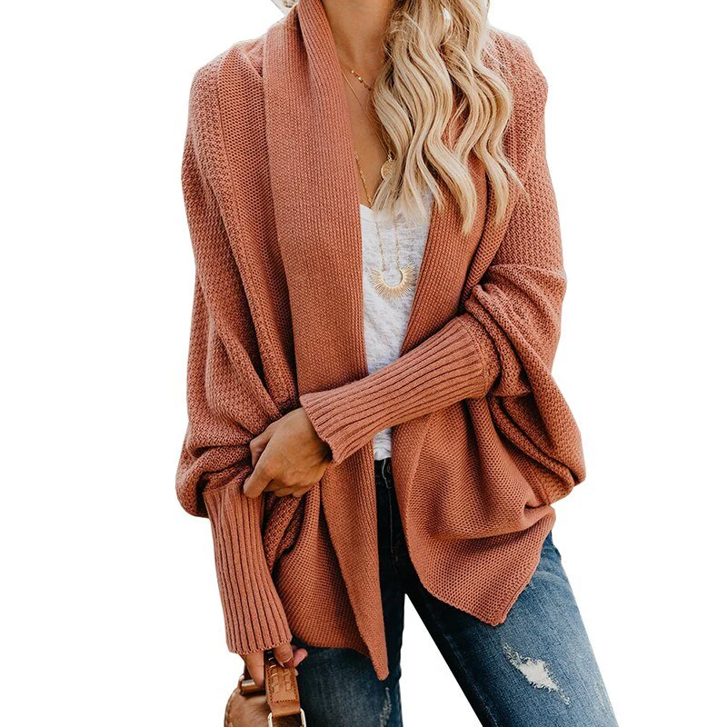 Women's open front knit cardigan