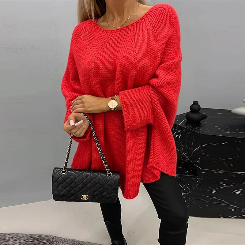 Women's oversized chunky knit sweater