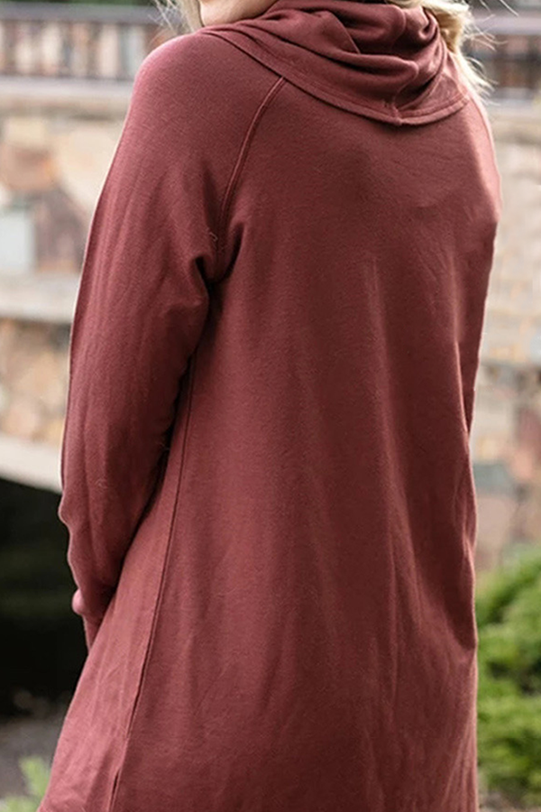 Nancy - Irregular High Collar Loose Top
