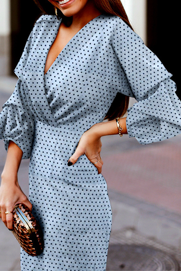 Timeless Polka Dot V-Neck Dress