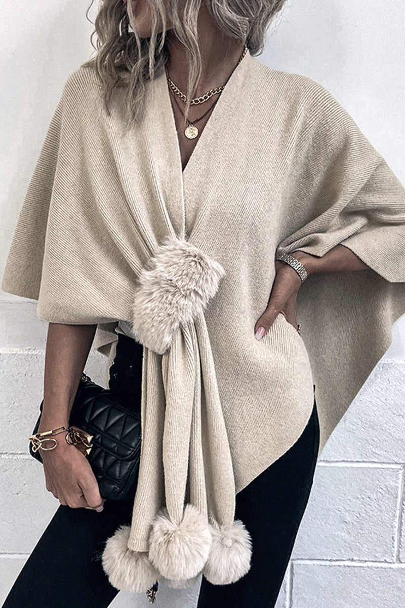 Elara - stylish v-neck cape shawl