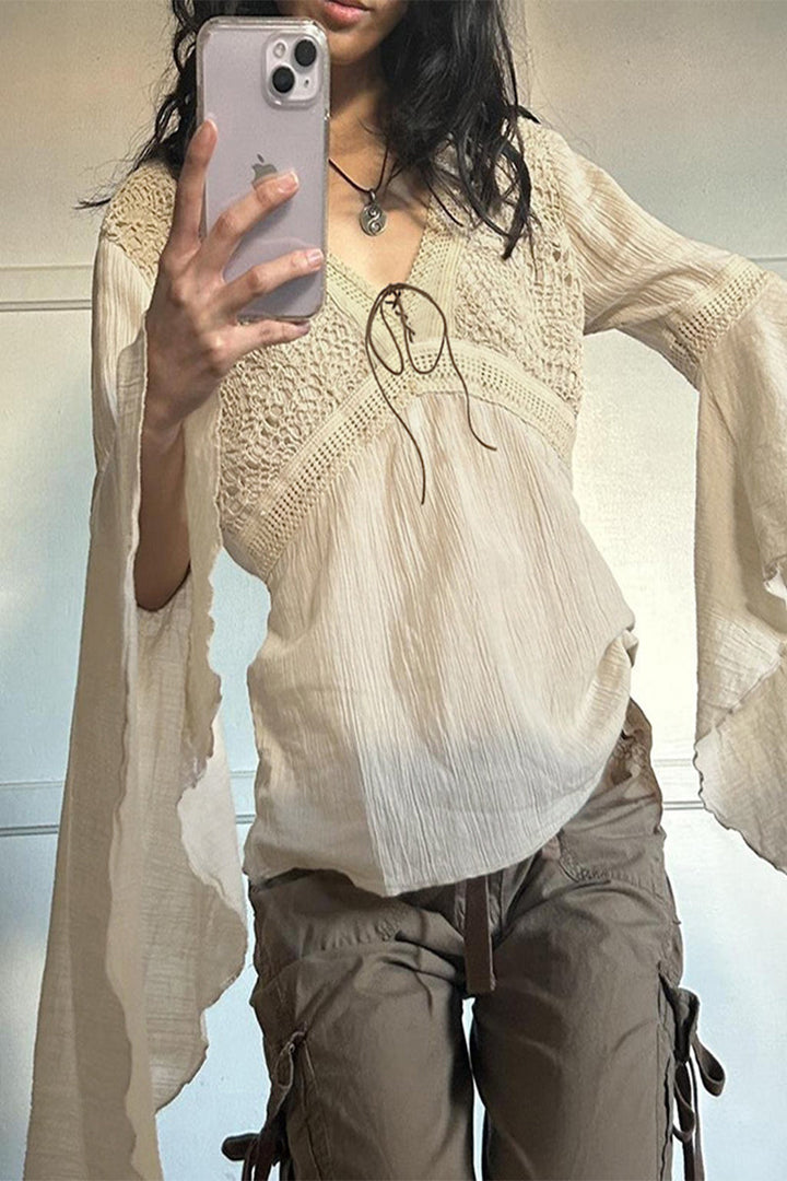 Sally - v-neck longsleeve tops