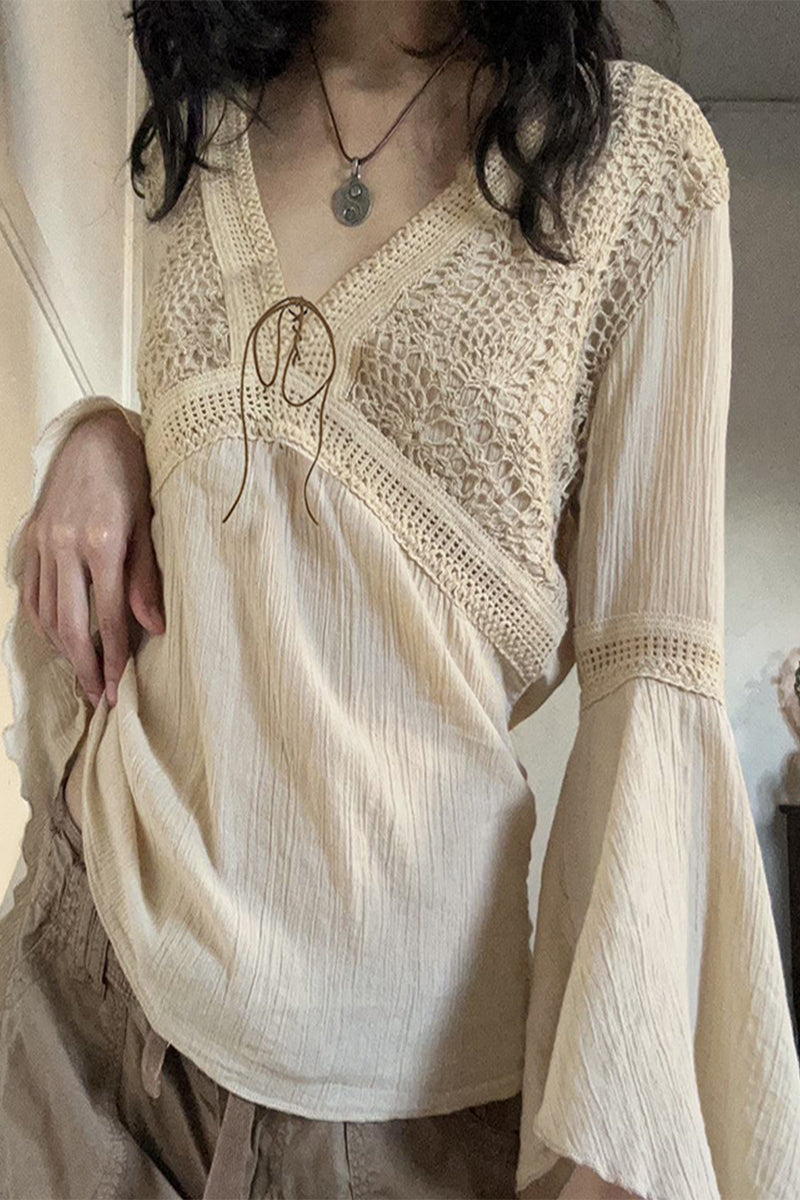 Sally - v-neck longsleeve tops