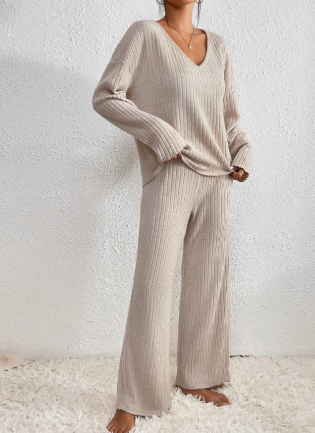 Cozy Ribbed Two-Piece Lounge Set