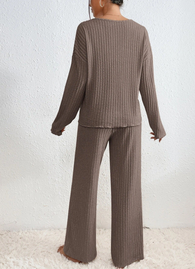 Cozy Ribbed Two-Piece Lounge Set