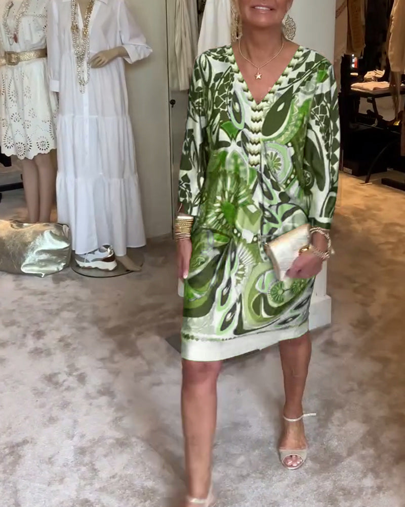 Vibrant Dress with Bright Pattern Design