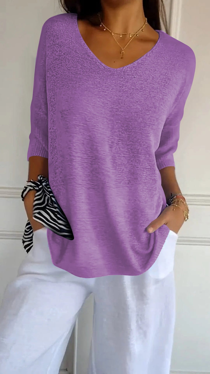 Women's lightweight knit tunic for relaxed elegance