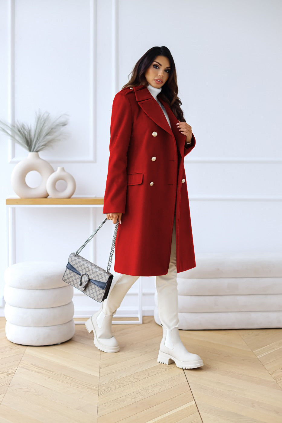 Sofie | Women's Trench Coat with Notch Collar for Winter
