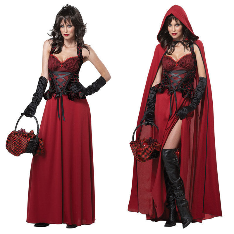 Halloween Fairytale Maxi Dress with Cape