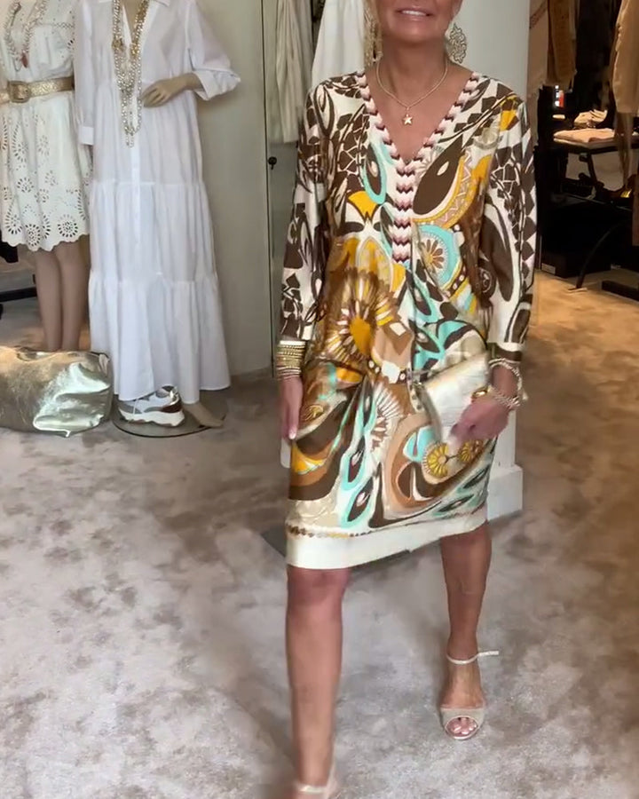 Vibrant Dress with Bright Pattern Design