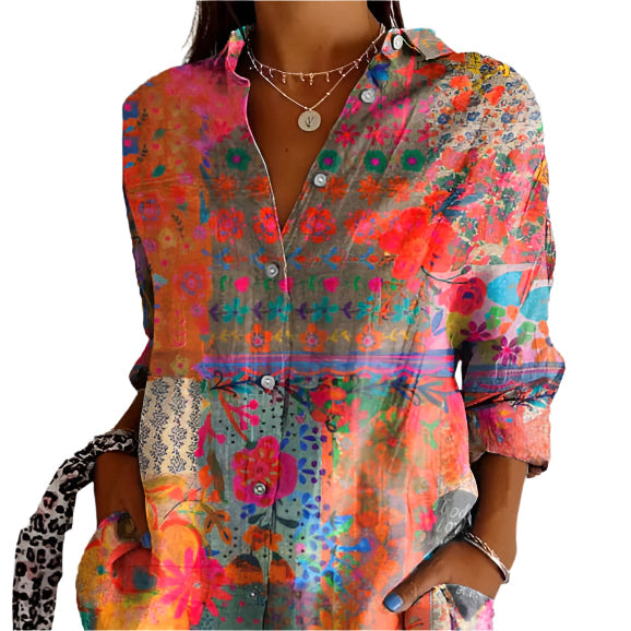 Women's Floral Button-Down Shirt