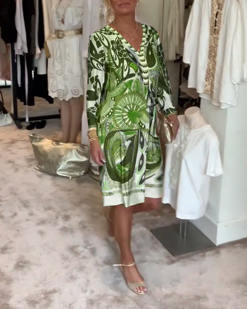 Vibrant Dress with Bright Pattern Design