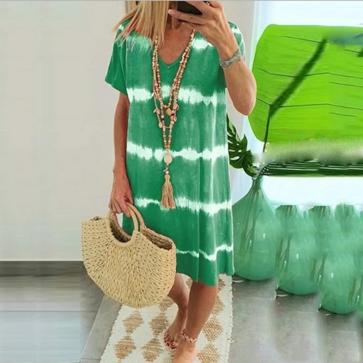 Casual Tie-Dye Dress with Relaxed Fit