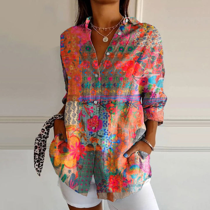 Women's Floral Button-Down Shirt