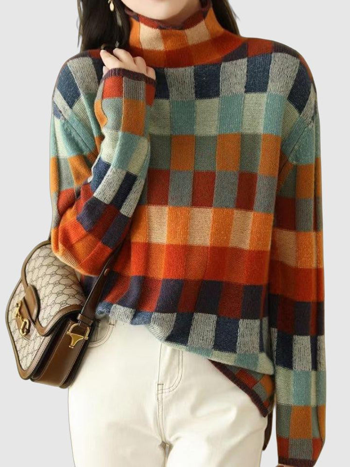 Women's Knit Sweater - Textured Soft Fabric - Relaxed Fit - Round Neck Casual Wear