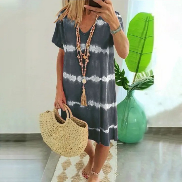 Casual Tie-Dye Dress with Relaxed Fit