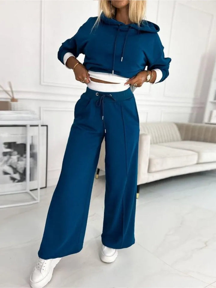 Women's Classic Hoodie and Wide-Leg Pants Set