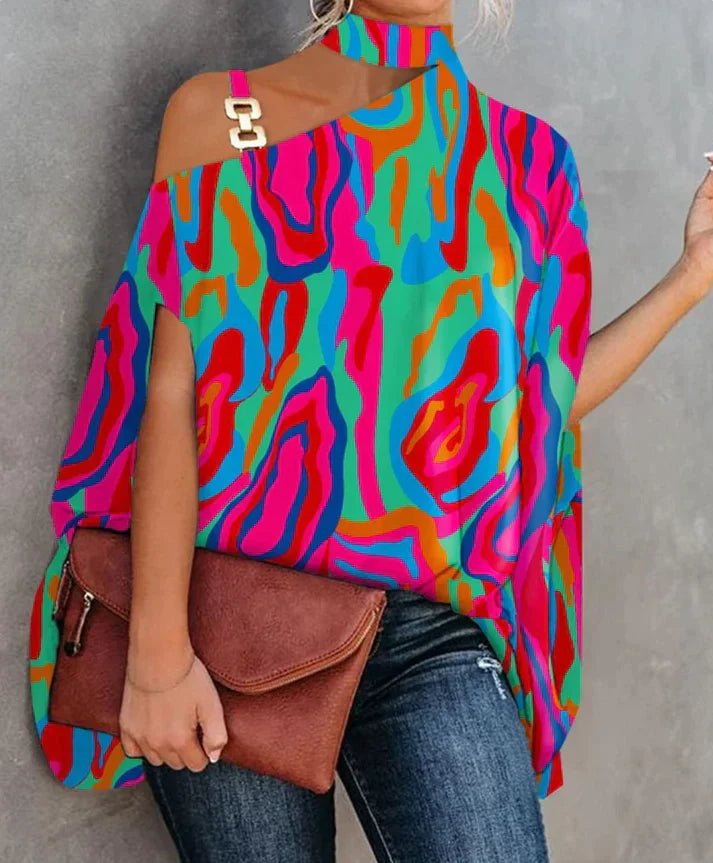 Women's asymmetrical off-shoulder top for bold fashion statements