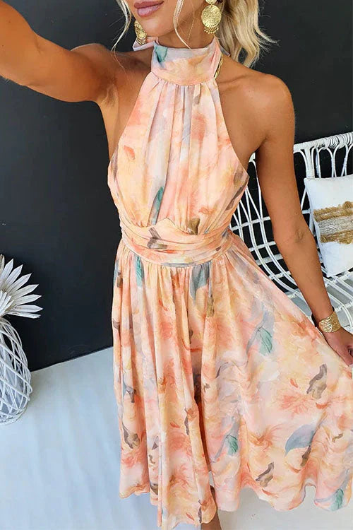 Elegant Watercolor Maxi Dress for Summer