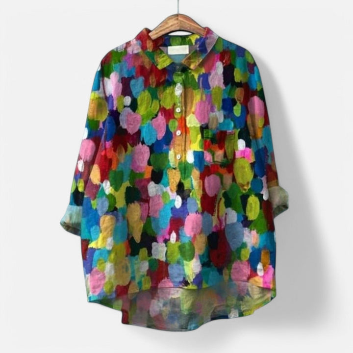 Chic Floral Loose Fit Women's Blouse