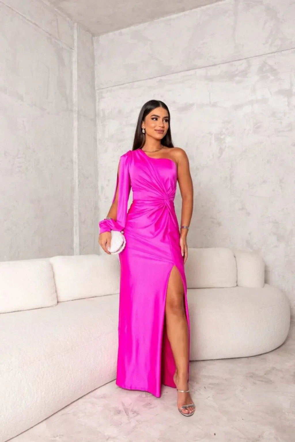 Elegant Maxi Dress with Chic Slit Design