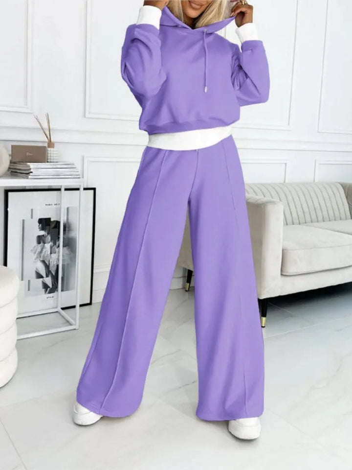 Women's Classic Hoodie and Wide-Leg Pants Set