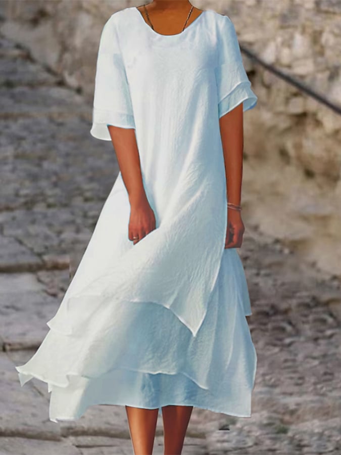 Elegant Multi-Layered Dress for Special Events