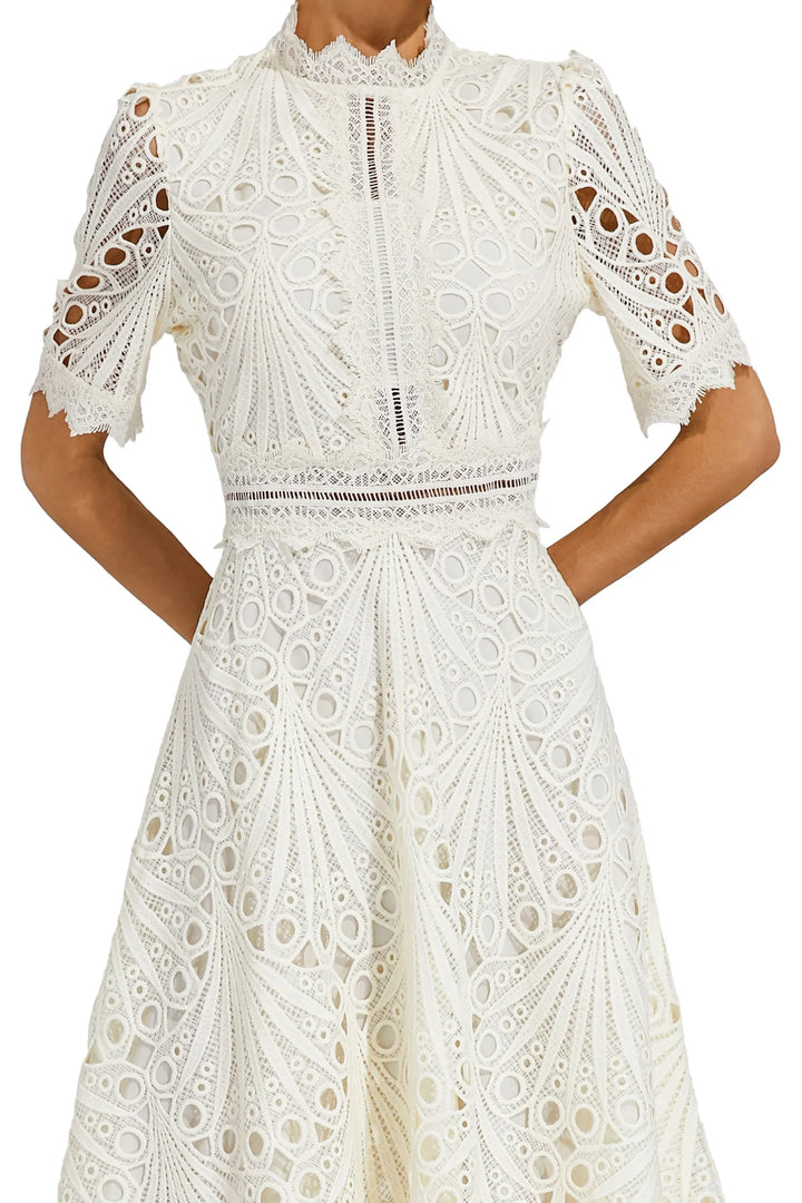 Elegant Lace Midi Dress for Women