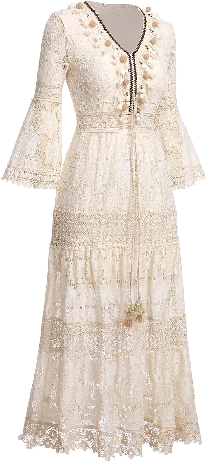 Bohemian Lace Dress with Elegant Style