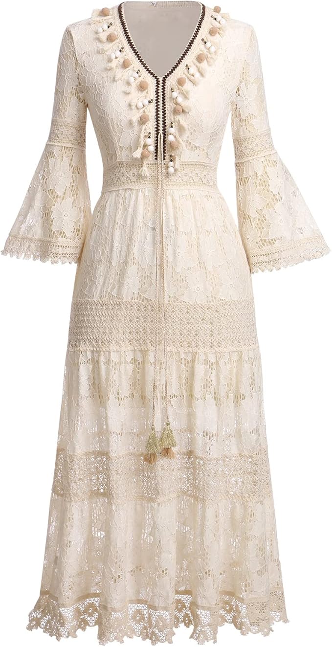 Bohemian Lace Dress with Elegant Style