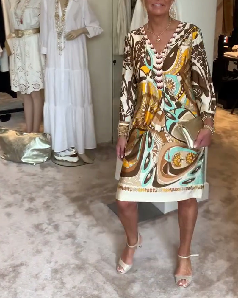 Vibrant Dress with Bright Pattern Design