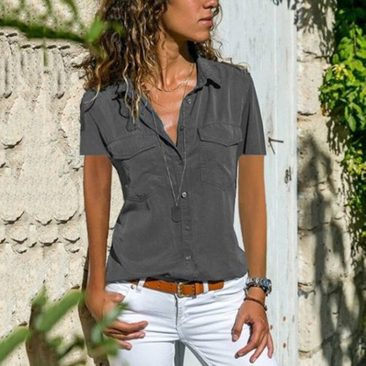 Chic Streetwear Short Sleeve Blouse