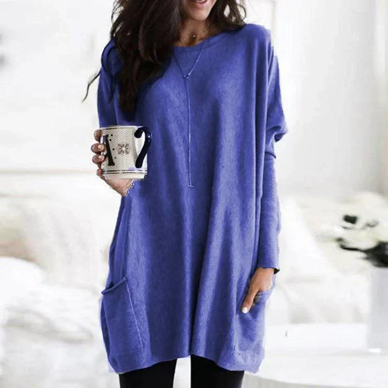 Women's oversized tunic sweater for relaxed comfort