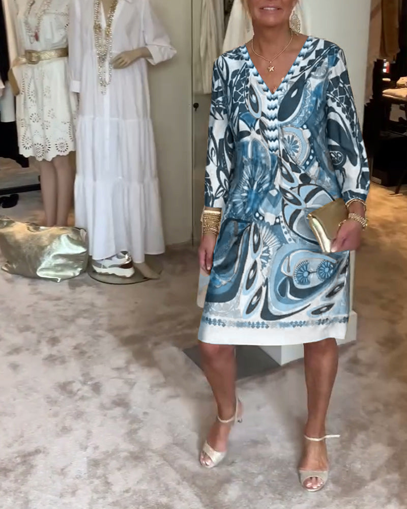 Vibrant Dress with Bright Pattern Design