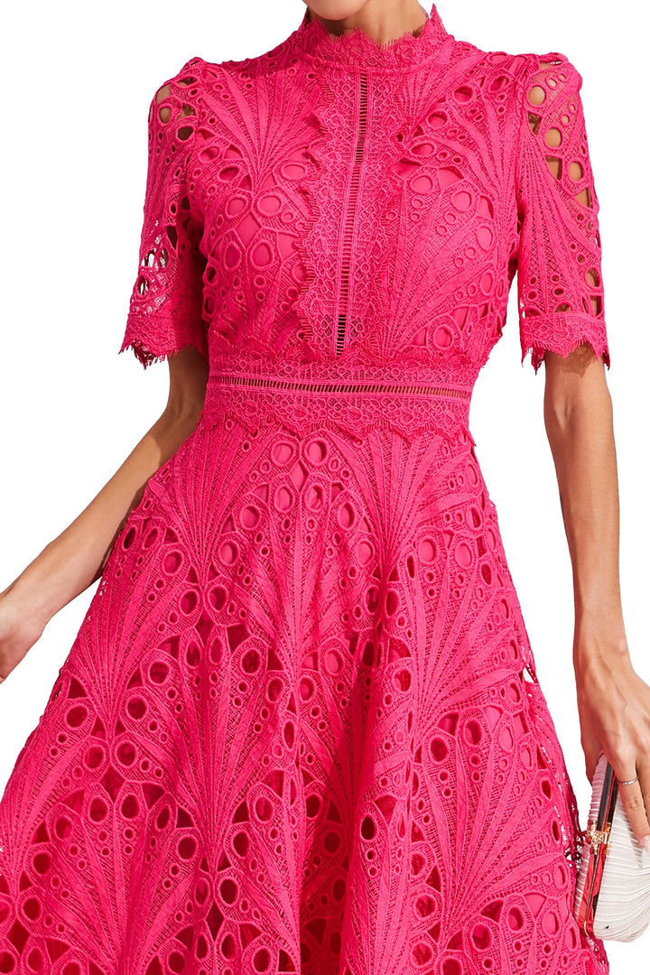 Elegant Lace Midi Dress for Women