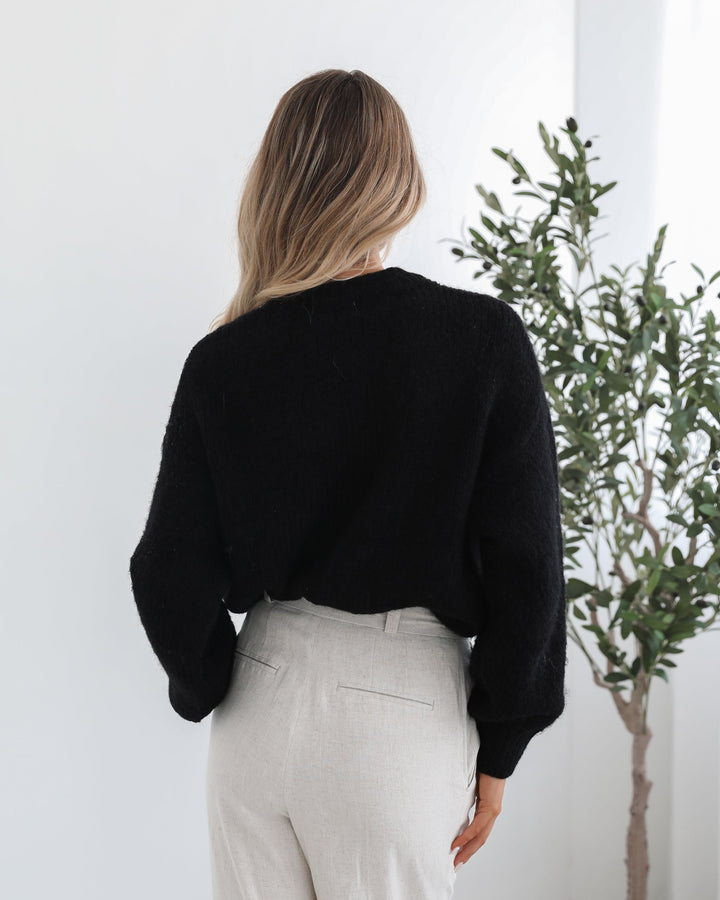 Adelaine Knit - Black Print