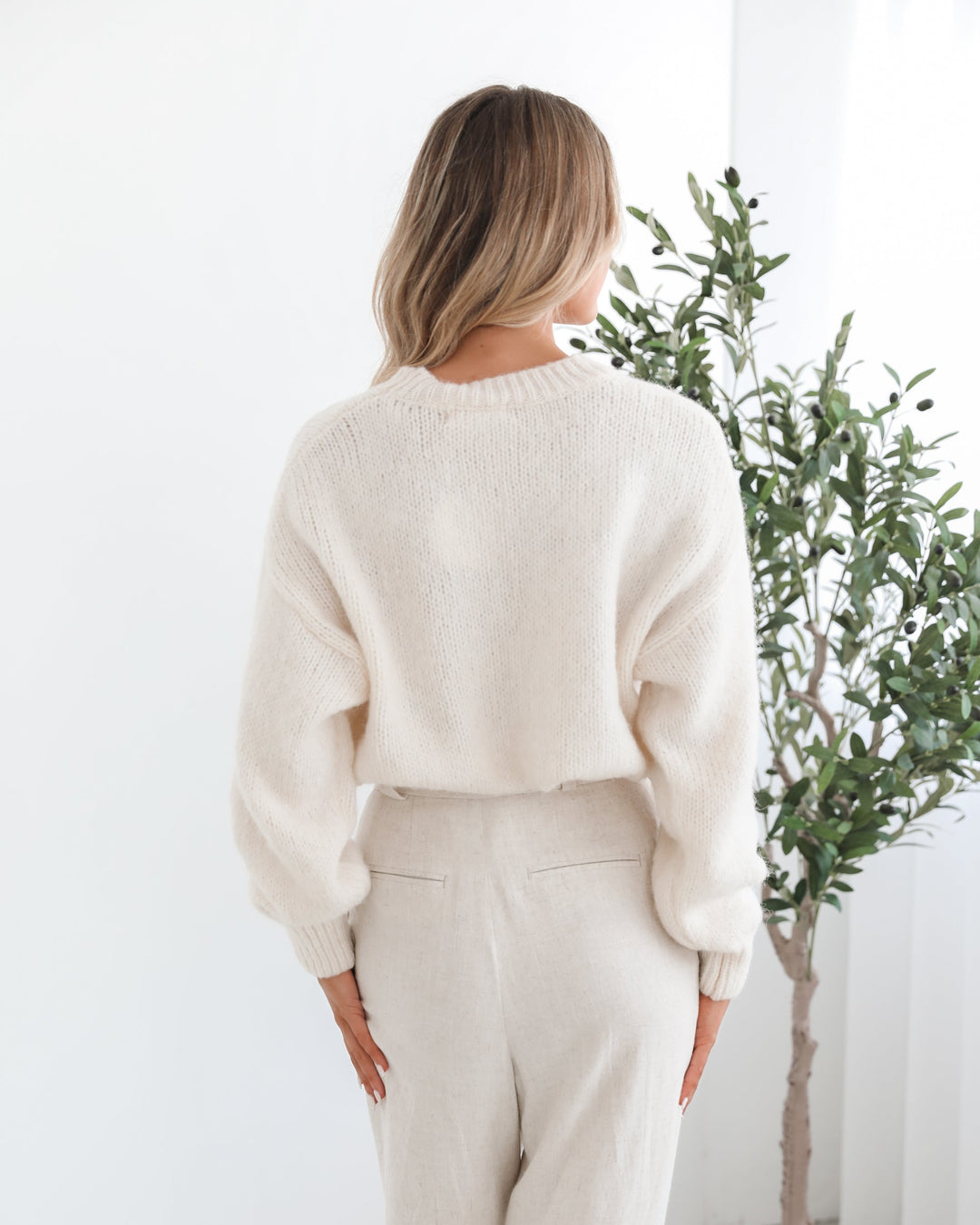 Adelaine Knit - Cream Print