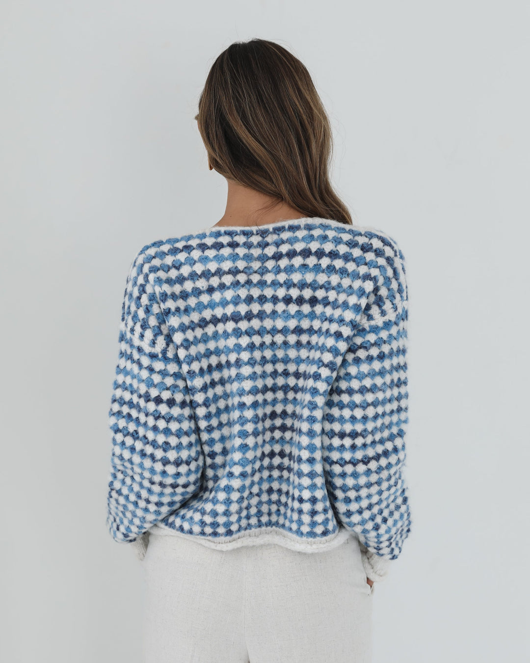 Aica Cardigan - Blue Print