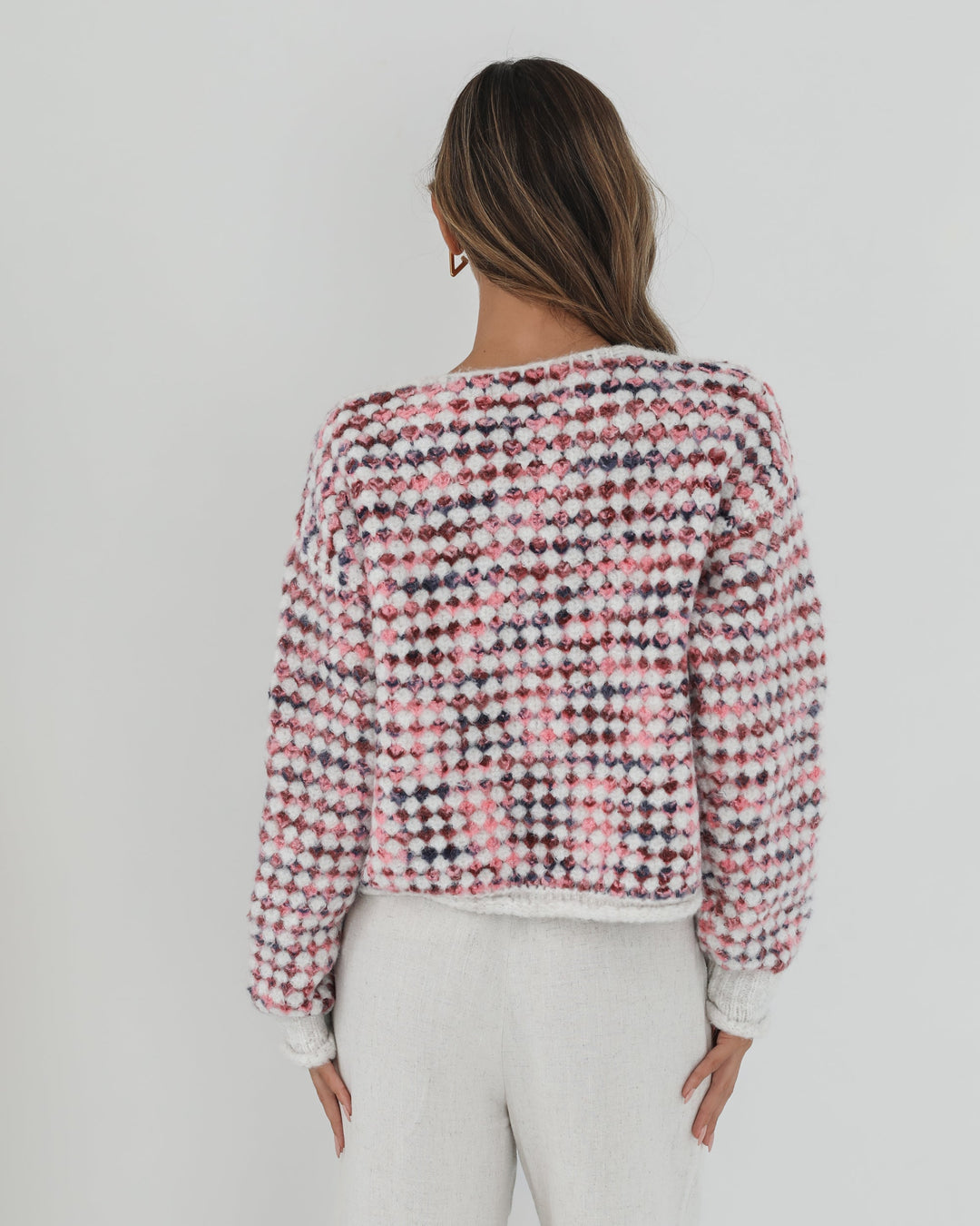 Aica Cardigan - Pink Print