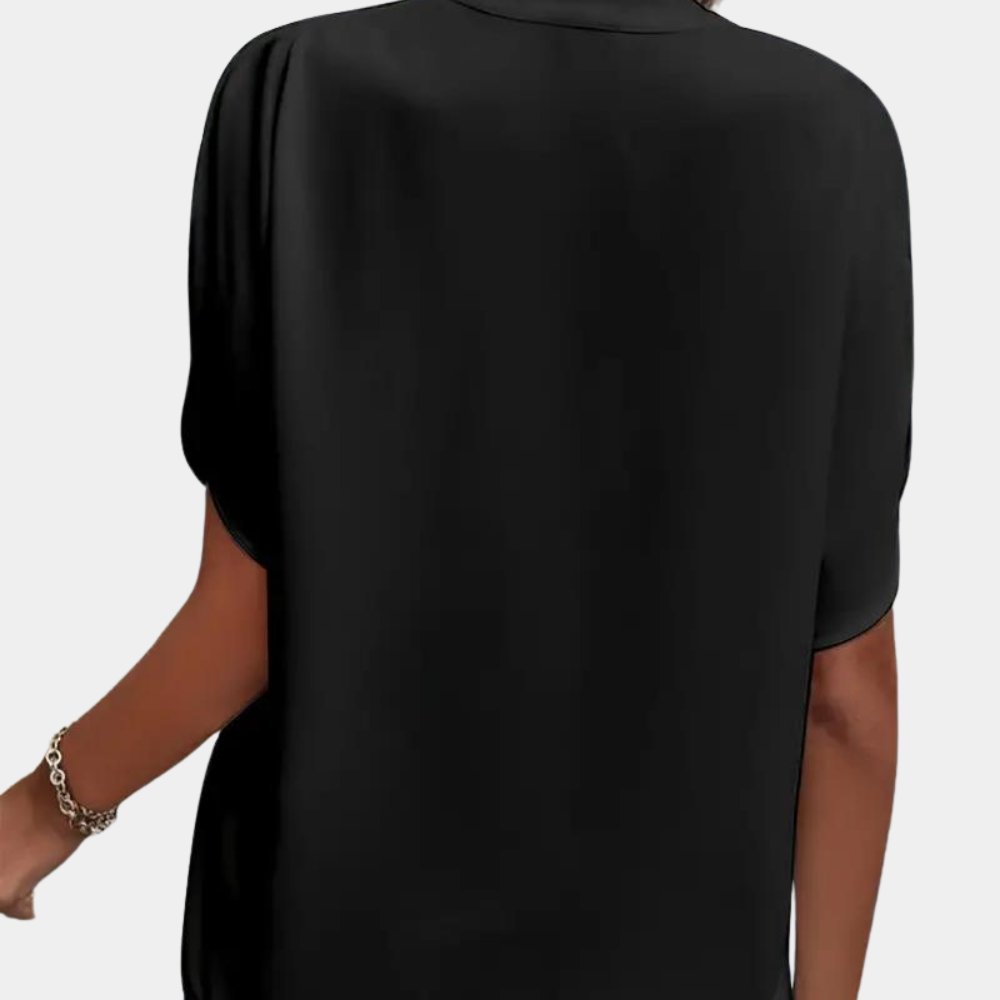 Elegant Short Sleeve Women's Blouse