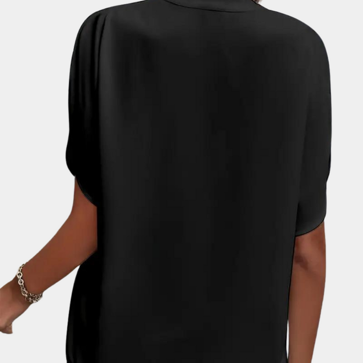 Elegant Short Sleeve Women's Blouse
