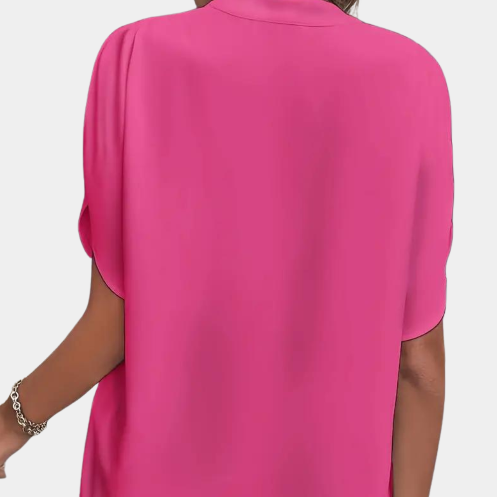 Elegant Short Sleeve Women's Blouse